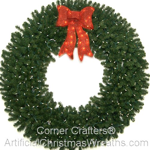 6 FOOT (72 INCH) L.E.D. LIGHTED CHRISTMAS WREATH