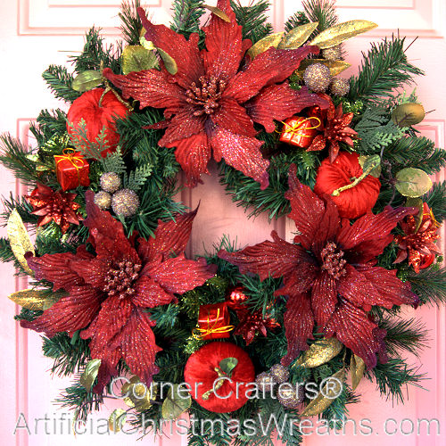 POINSETTIA CHRISTMAS WREATH