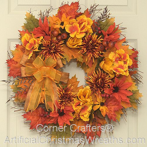 FALL MUMS WREATH