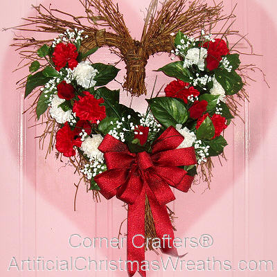 HEART OF ROSES WREATH (Size app. 20" x 22")