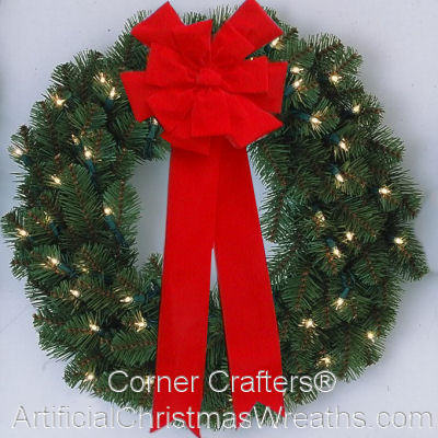 3 FOOT LIGHTED CHRISTMAS WREATH