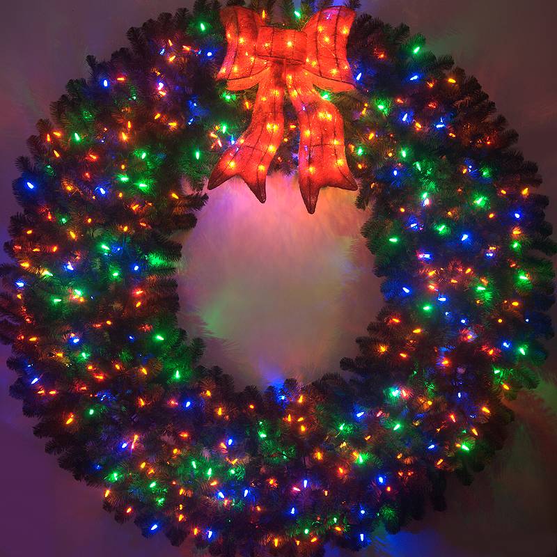 72 inch color changing l e d lighted christmas wreath 18 inch lighted christmas wreaths