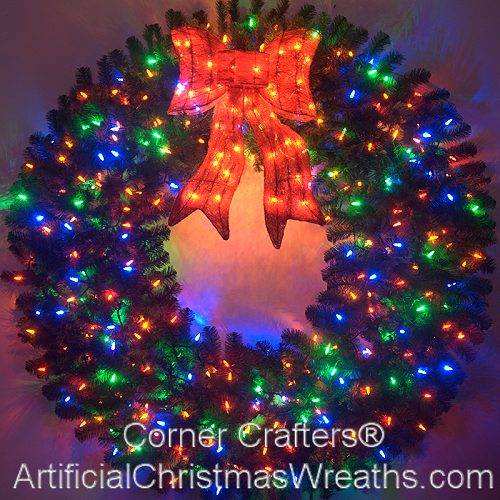 Outdoor lighted clearance christmas wreath