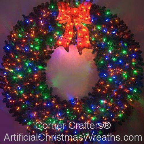 6 Foot (72 inch) Color Changing L.E.D. Prelit Christmas Wreath