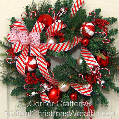 Christmas Candy Cane Wreath