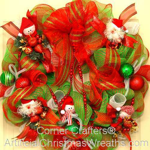 Deco Mesh Christmas Wreath