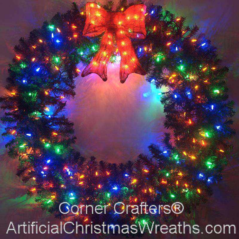 For Parts Details about   Home Heritage 48 Inch Tip Christmas Wreath with 200 Color LED Lights 