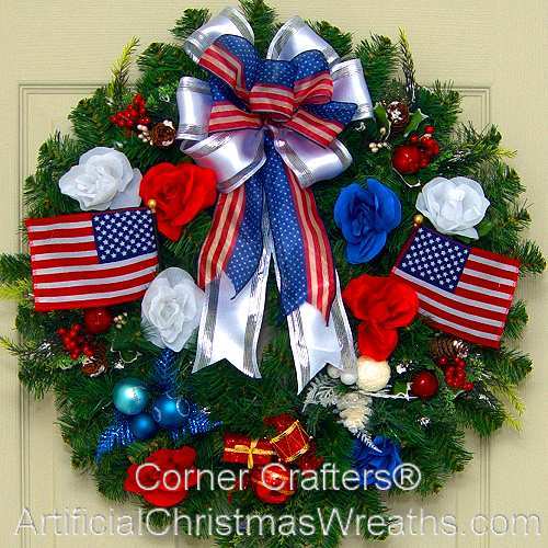 Patriotic Christmas Wreath