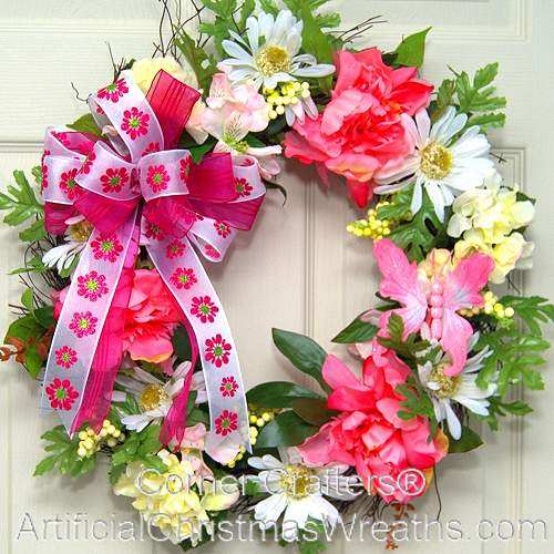 Pretty in Pink Floral Wreath