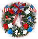 Patriotic Christmas Wreath