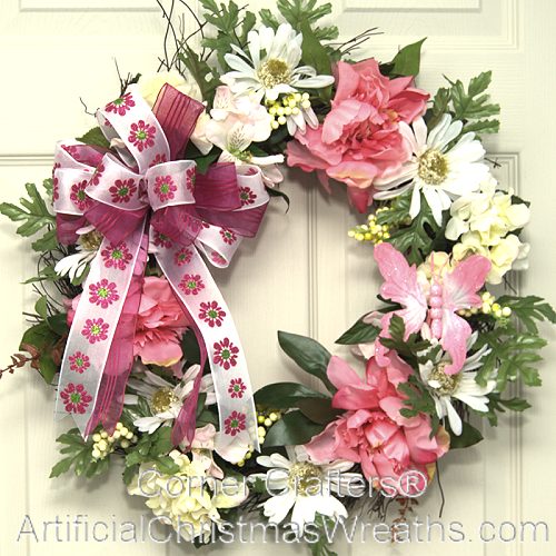 PRETTY IN PINK FLORAL WREATH