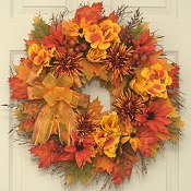 Fall Mums Wreath