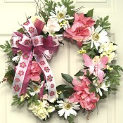 Pretty in Pink Floral Wreath