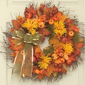 Autumn Splendor Thin Door Wreath