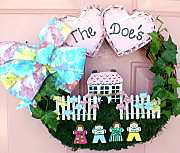 'Family House Wreath--Angels 'N Wreaths by Corner Crafters