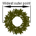 Width of Wreath