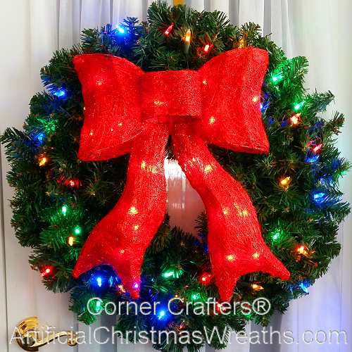 24'' Color Changing L.E.D. Prelit Christmas Wreath