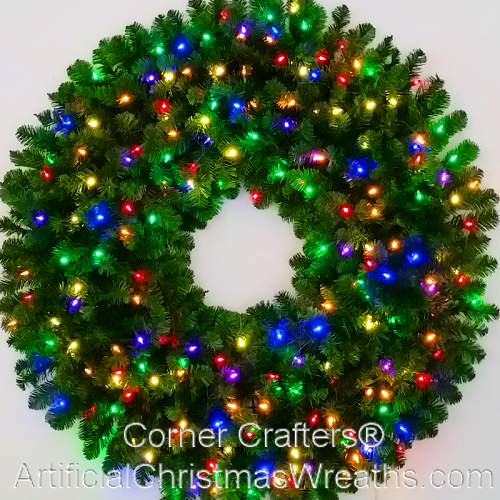 4 Foot (48 inch) Multi Color L.E.D. Christmas Wreath 4 Foot (48 inch) Multi Color L.E.D. Christmas Wreath