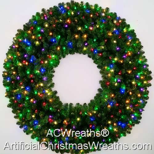 5 Foot (60 inch) Multi Color L.E.D. Christmas Wreath
