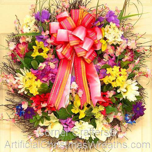 Floral Burst Spring Wreath