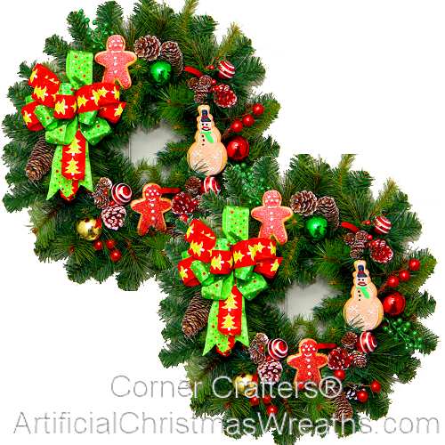Gingerbread Man Accent Wreaths