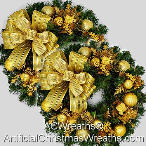 Golden Accent Wreaths