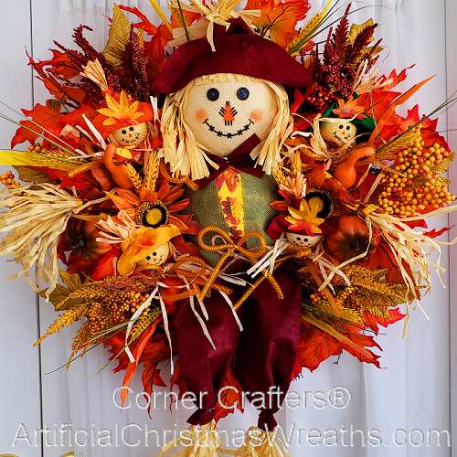 Hello Fall Scarecrow Wreath