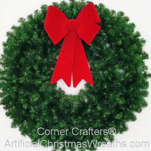 3 Foot (36 inch) Christmas Wreath (without lights) with Large Red Bow 3 Foot (36 inch) Christmas Wreath (without lights) with Large Red Bow