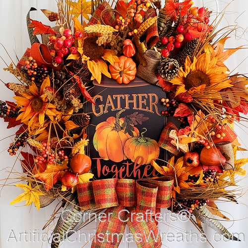 Lets Gather Together Fall Wreath