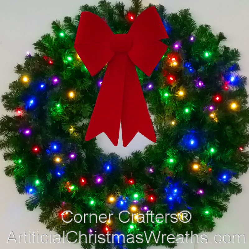 3 FOOT MULTICOLOR INCANDESCENT CHRISTMAS WREATH