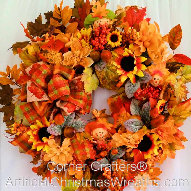 fall burlap scarecrow wreath cornercrafters com fall 100 clear christmas lights