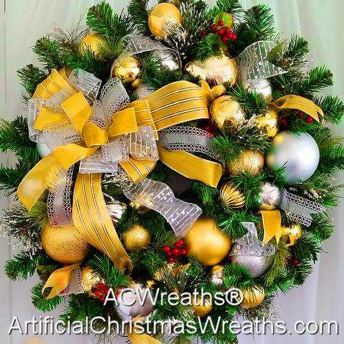 Silver and Gold Elegance Wreath