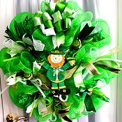 Deco Mesh St. Patricks Day Wreath