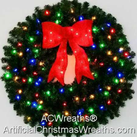 3 Foot Multi Color Christmas Wreath