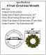 4 Foot (48 inch) Christmas Wreath (without lights) with Large Red Bow 2