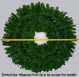 5 Foot (60 inch) Incandescent Christmas Wreath with Pre-lit Red Bow 3