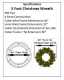 5 Foot (60 inch) L.E.D. Christmas Wreath with Pre-lit Red Bow 2