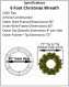 6 Foot (72 inch) Incandescent Christmas Wreath 2