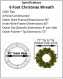 6 Foot (72 inch) L.E.D. Christmas Wreath 2