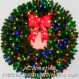 4 Foot (48 inch) Multi Color L.E.D. Christmas Wreath with Pre-lit Red Bow