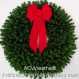 4 Foot (48 inch) Christmas Wreath (without lights) with Large Red Bow