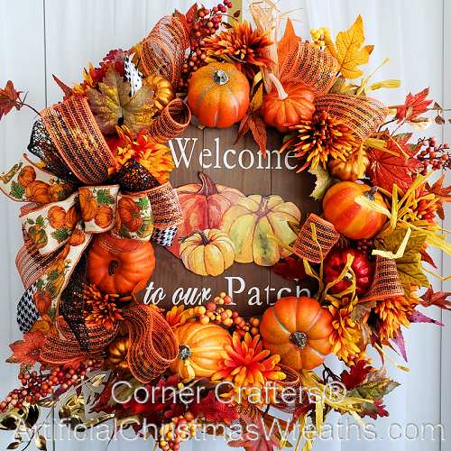 Welcome to Our Patch Autumn Wreath